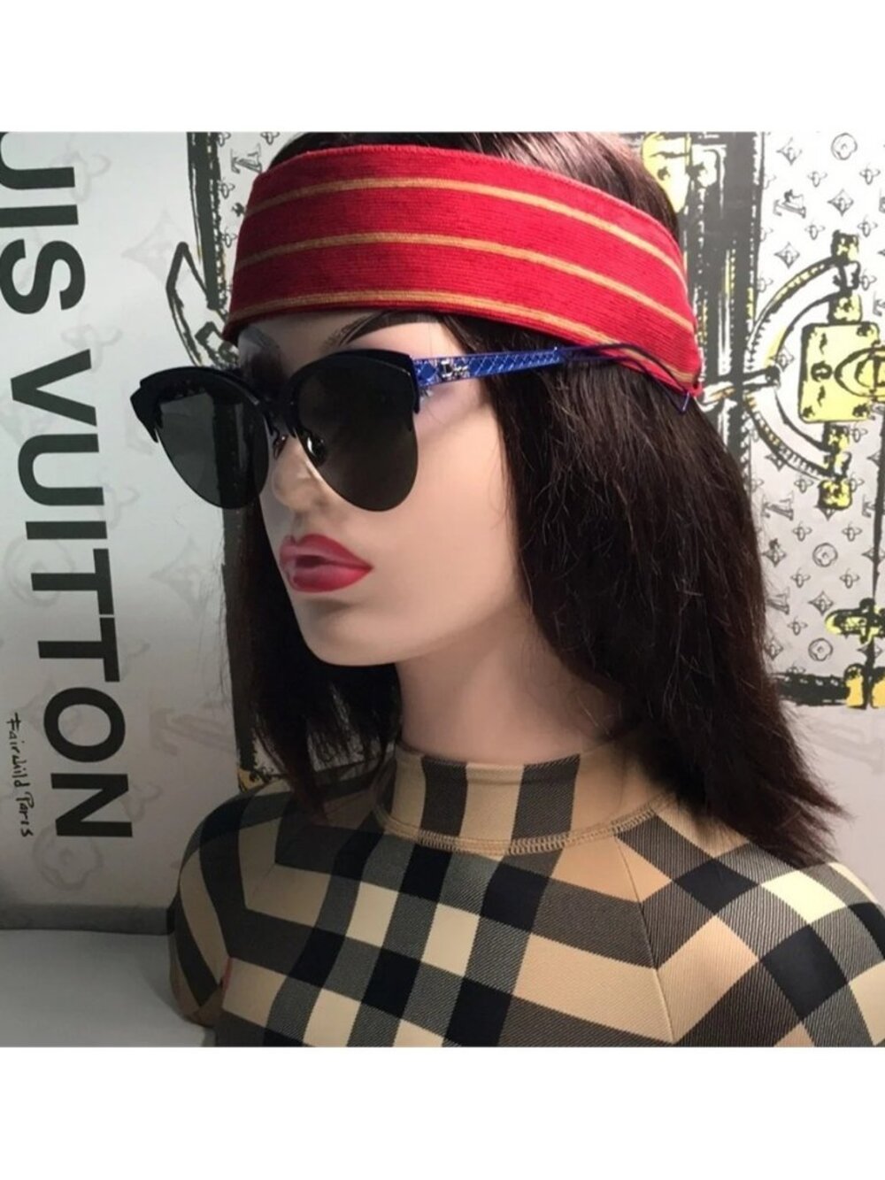 New Authentic CHRISTIAN DIOR Metal DioramaClub Sunglasses – Black & Blue - Picture 1 of 14